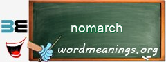 WordMeaning blackboard for nomarch